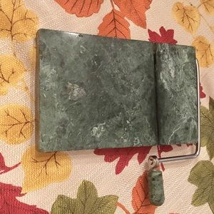 Green marble cheese cutting board